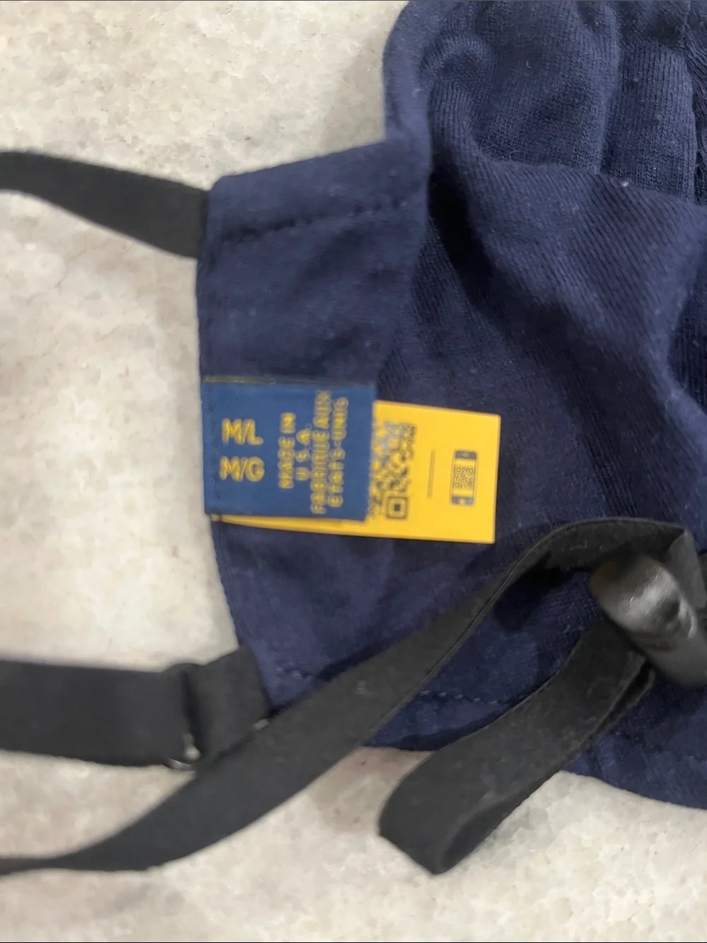 Polo by Ralph Lauren  Navy & White Face Mask Duo with USA Flag Detail